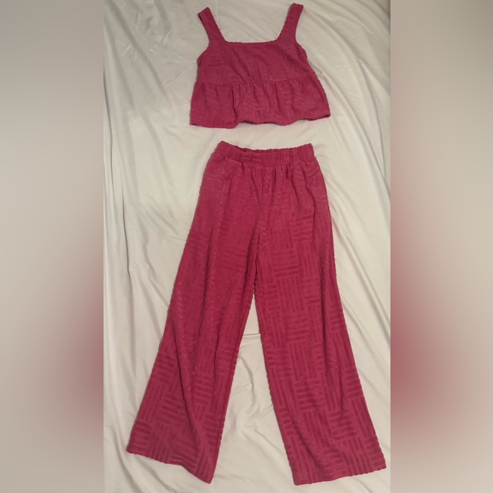 Pink Terry Cloth Set